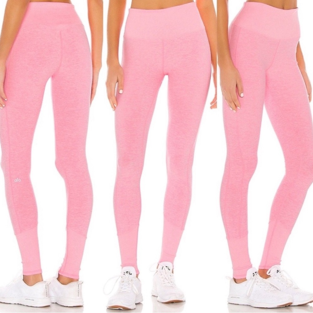 ALO Yoga Pink Seamless High-Rise Leggings - Picture 4 of 6